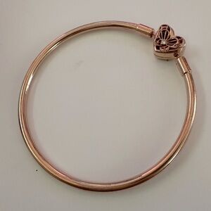Pandora Moments Heart & Butterfly Bangle 6.7in